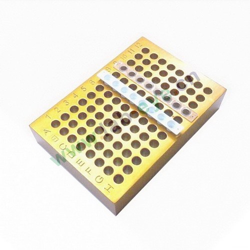 H02-8-12-96 96孔铝合金PCR管支架模块（铝合金冷却板支架）PCR管架，PCR板架